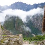 clouds on the Machu Picchu in Cuzco Peru UNESCO world heritage site