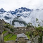 very early morning mist on the Machu Picchu Peru