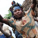 pygmy twa woman dancing in Ruhengeri Rwanda