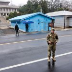 View of the North from the southern side of the JSA in the DMZ
