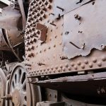 steam locomotive at the Jangdan station of the Gyeongui line at Imjingang Station.