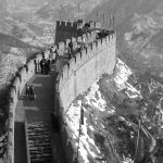 Great Wall in Badaling China black white world wonder