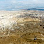 photo of the surroundings of the fortress of Masada and view on the dead sea