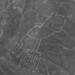 Hands Nazca lines Peru unesco aerial view