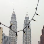 Petronas Towers by day in Kuala Lumpur Malaysia tallest in the world