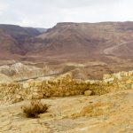 ruins of the fortress of masada in israel where people committed a mass suicide