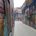 street of graffiti in Ghent Werregarenstraat