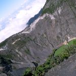 Volcano Poas crater active Costa Rica