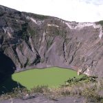Volcano Poas crater green Costa Rica active