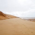 beautiful sand dunes by the indian ocean in Bazaruto island Mozambique