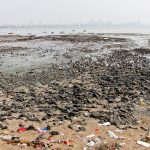 View of Mumbai from Versova beach in 2011 before the beach clean up action