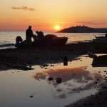 durres bridge sunset