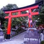 a stand alone torii gate in Fushimi Inari Kyoto