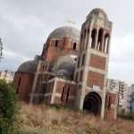 unfinished orthodox church in Pristina Kosovo , abandoned construction after the war
