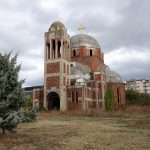 unfinished Serbian orthodox church in pristina, abandoned after the war