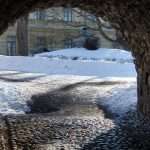 view from inside the Suomenlinna fortress by Helsinki Finland, a UNESCO world heritage site
