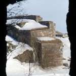 view of the Suomenlinna fortress UNESCO world heritage site under the snow