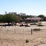 Solitaire gas station and Mc Gregor's bakery in the desert in Namibia
