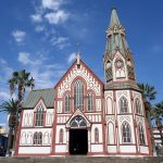 frontview of the Arica Cathedral, San Marco, in Arica Chile. one of Gustave Eiffel's masterpiece