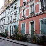 colorful buildings in the Rue Cremieux in Paris capital of France